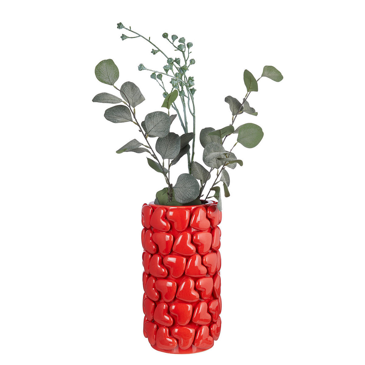 VASE Hearts - Rot, Keramik (31cm) - Butlers