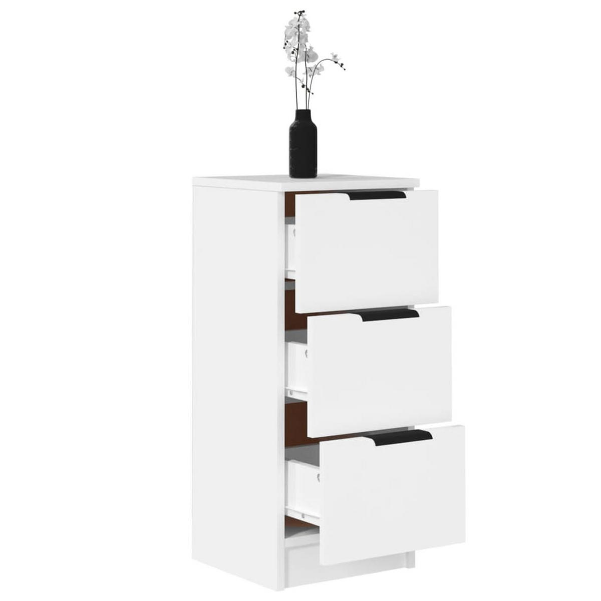 SIDEBOARD mit 3 Schubladen 30/30/70 cm aus Holzwerkstoff Weiß - Weiß, Holz (30/70/30cm) - vidaXL