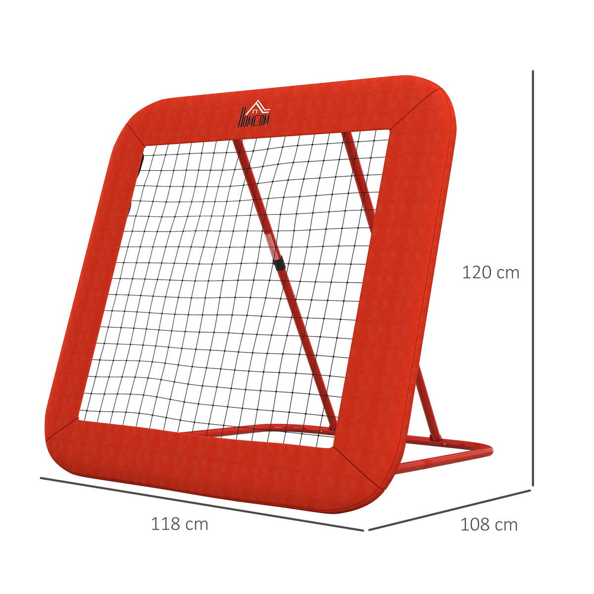 REBOUNDER für Fussball DE-10351 verstellbar, faltbar Rot - Rot, Metall (118/128cm) - ComfortXL