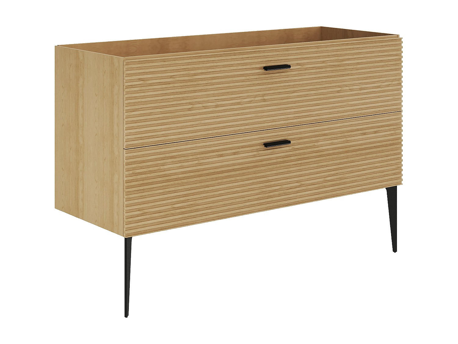 WASCHBECKENUNTERSCHRANK - 120 cm x 46 cm - holz - naturfarben hell Sarone - Naturfarben, Holz (120/55/46cm) - Vente-Unique