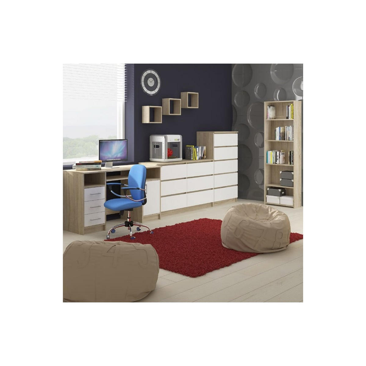 WANDREGAL Eiche Sonoma 25/25/15 - Sonoma Eiche, Holzwerkstoff (25/25/15cm) - RAUMHIRSCH FURNITURE