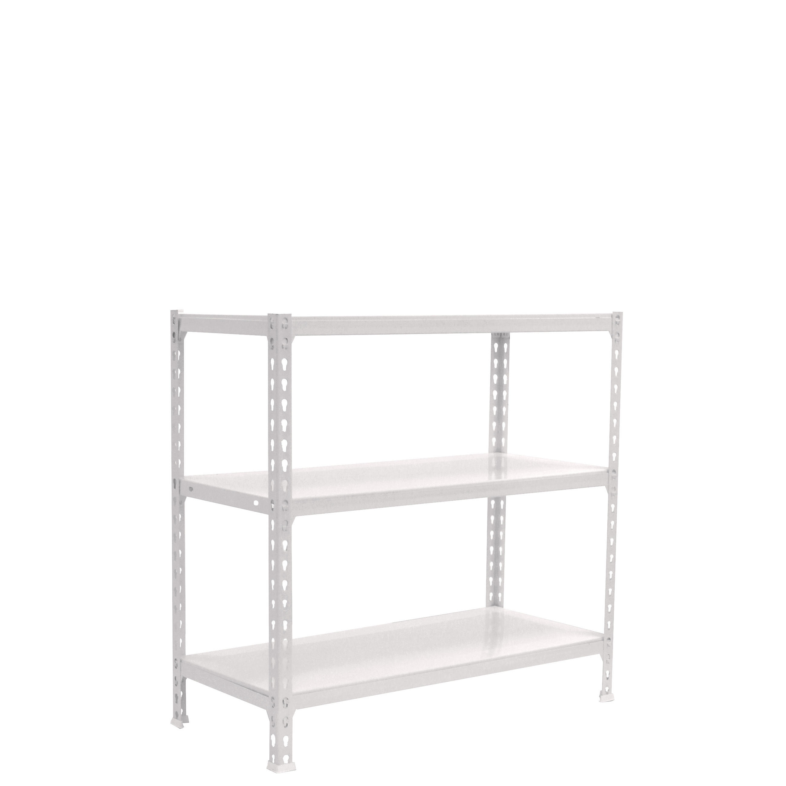 SCHWERLASTREGAL Small Metal Shark HxBxT 100 x 80 x 50 cm Fachlast 180 kg Weiß - Weiß, Metall (80/100/50cm) - PROREGAL