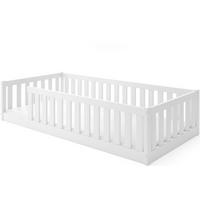 BODENBETT Bella 120x200 mit Rausfallschutz - Weiß, Holz (120/200cm) - Interbeds
