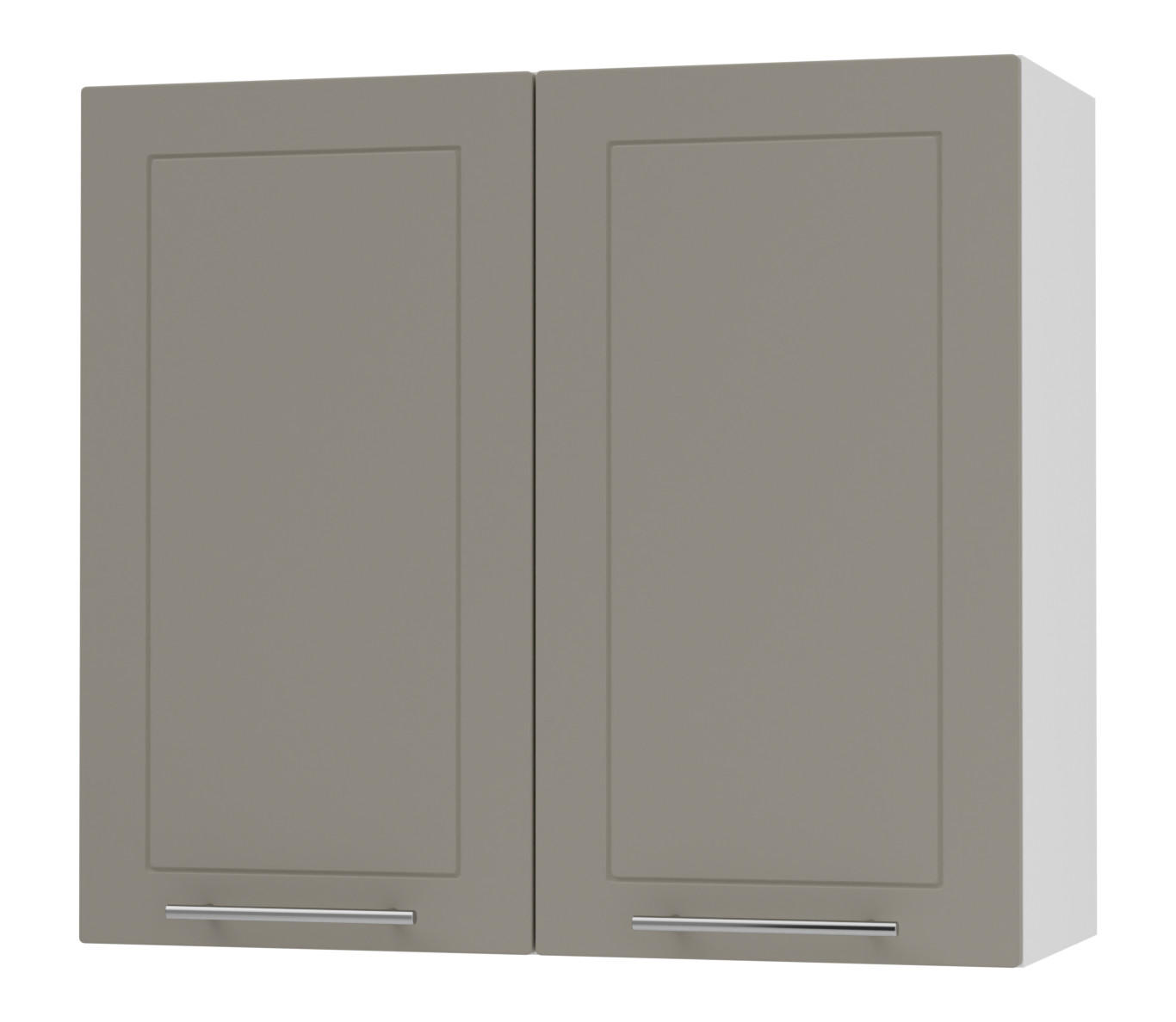 Feldmann-Wohnen Küchenhängeschrank Beige, Weiß 80x72x32.5 cm