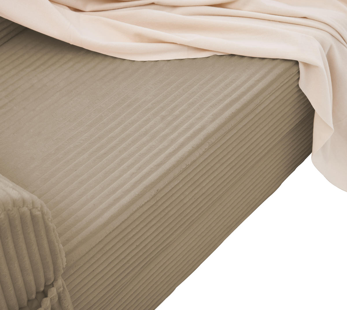 SCHLAFSOFA Cordstoff, 2-in-1 Klappsofa, 2-Sitzer, Sofabett 190×156 cm, Braun - Braun, Textil (190/65/78cm) - LVHOM