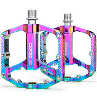 FAHRRADPEDALE 9/16 Zoll CNC Aluminium Regenbogenfarben - Multicolor, Metall (9/2/10cm)