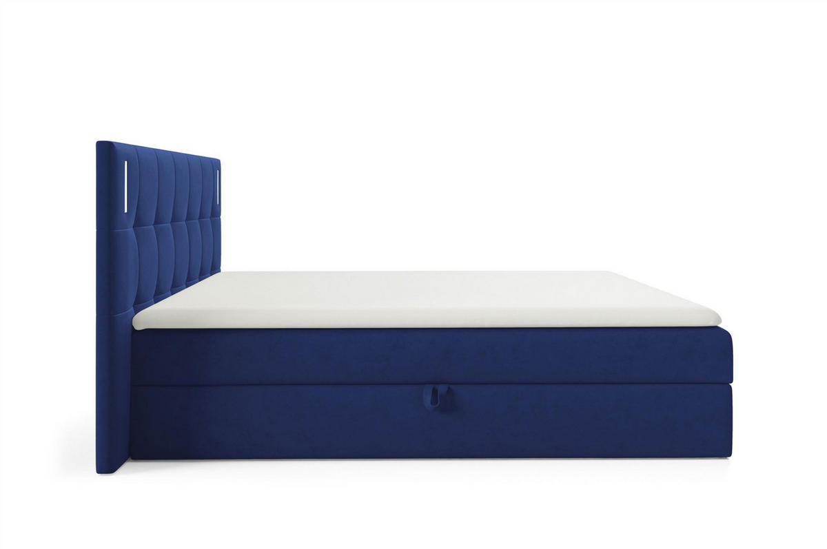 BOXBETT Martim Premium - Blau, Holzwerkstoff/Textil (160/200cm) - Fun Möbel