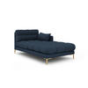 CHAISELONGUE rechts Mamaia aus strukturiertem Stoff blau - Blau, Textil (102/75/185cm) - Micadoni
