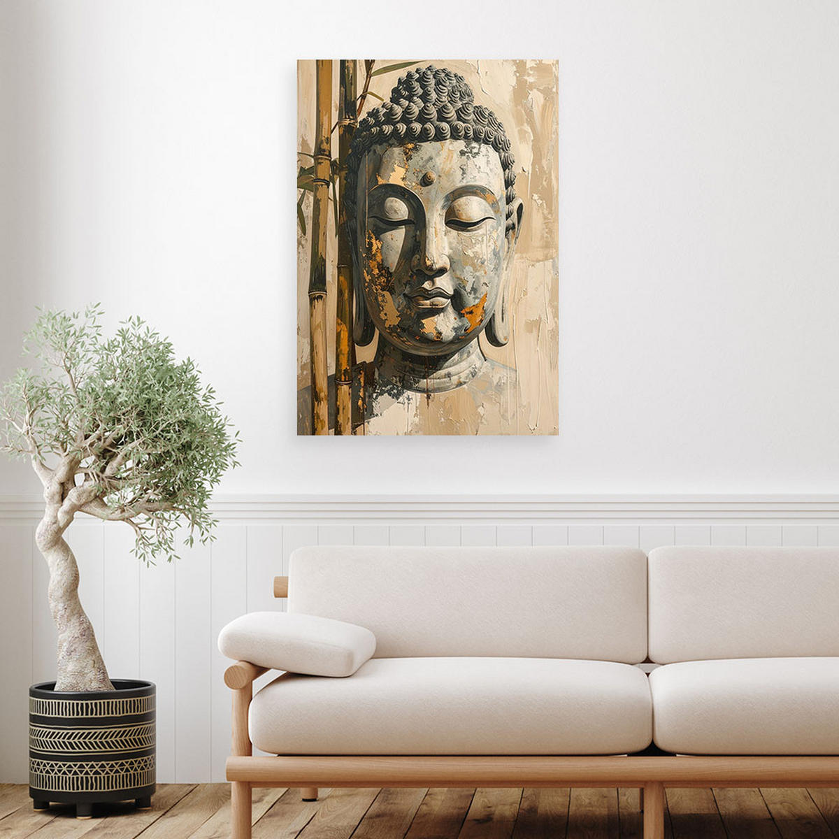 LEINWANDBILD Zen und Orientalisch 60x90cm - Beige, Textil (60/90cm) - Feeby