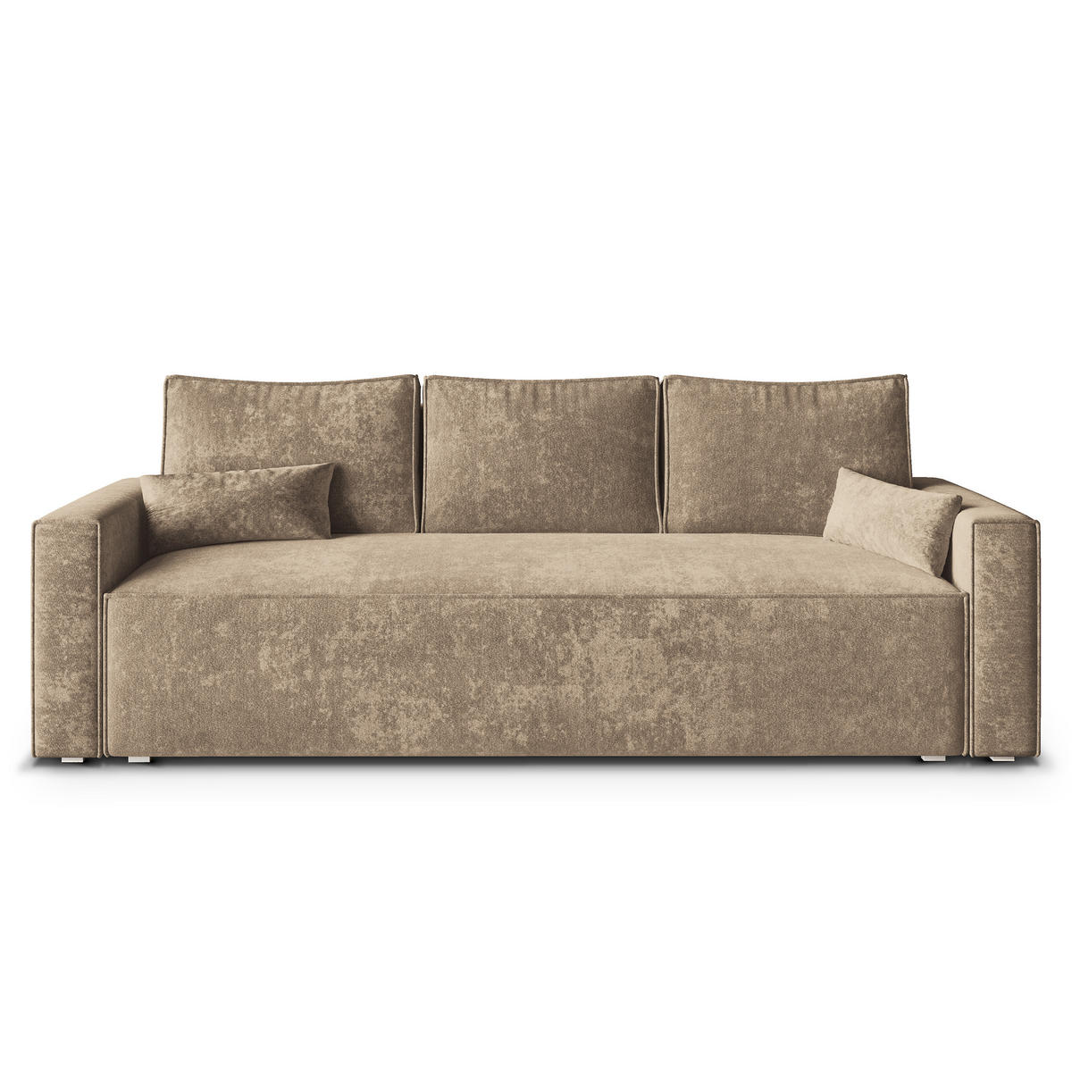 POHOVKA MENI, Ženylová látka LUMO, Béžová - šedá/béžová, kompozitní dřevo/textil (232/85/87cm) - MASSENO