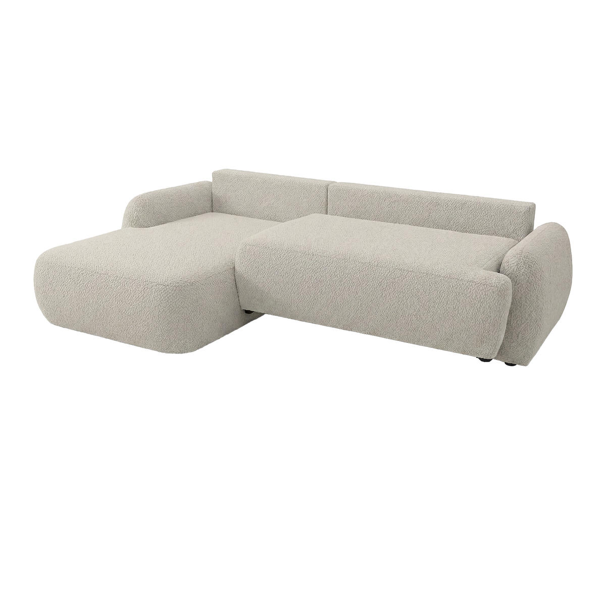 ECKSOFA MUNDUK II mit Schlaffunktion, Beige - Beige, Textil (260/184cm) - Fedve
