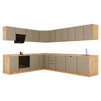 WINKELKÜCHE 300 cm x 240 cm - Langen KL23-M300 - in Beige/Matt - Beige, Holz (540/212/52cm)