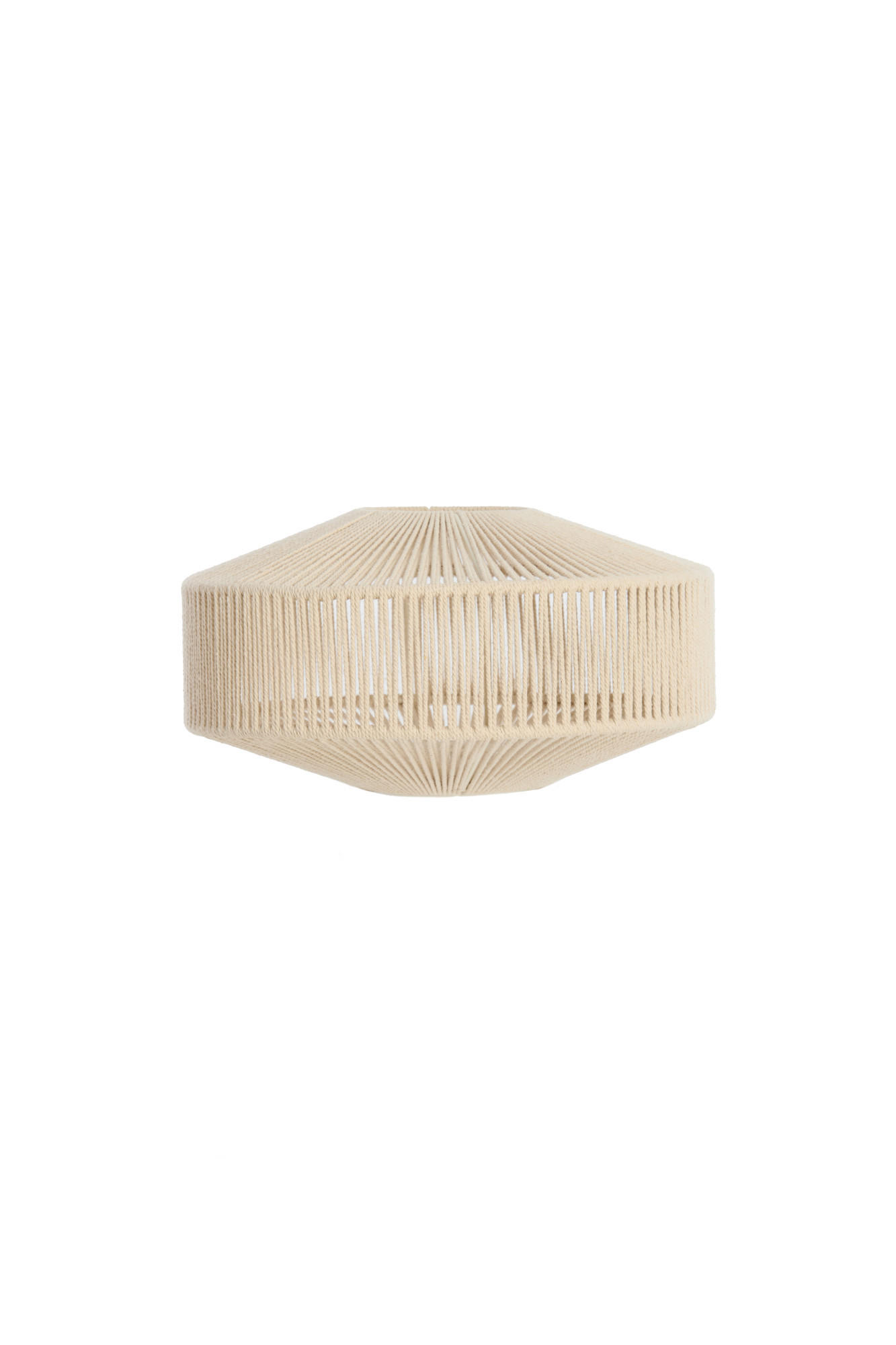 LAMPENSCHIRM Biljana Weiß Ø31/16 cm - Weiß, Textil (31/31/16cm) - Light & Living