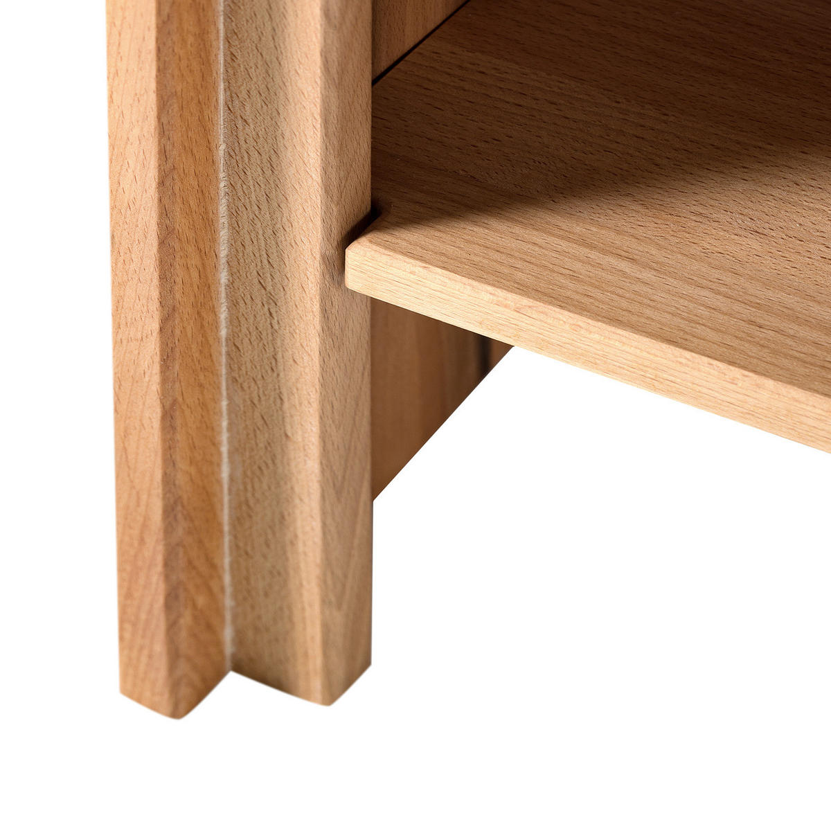 GARDEROBENBANK - Buche massiv - Buchefarben, Holz (90/49/40cm) - home24