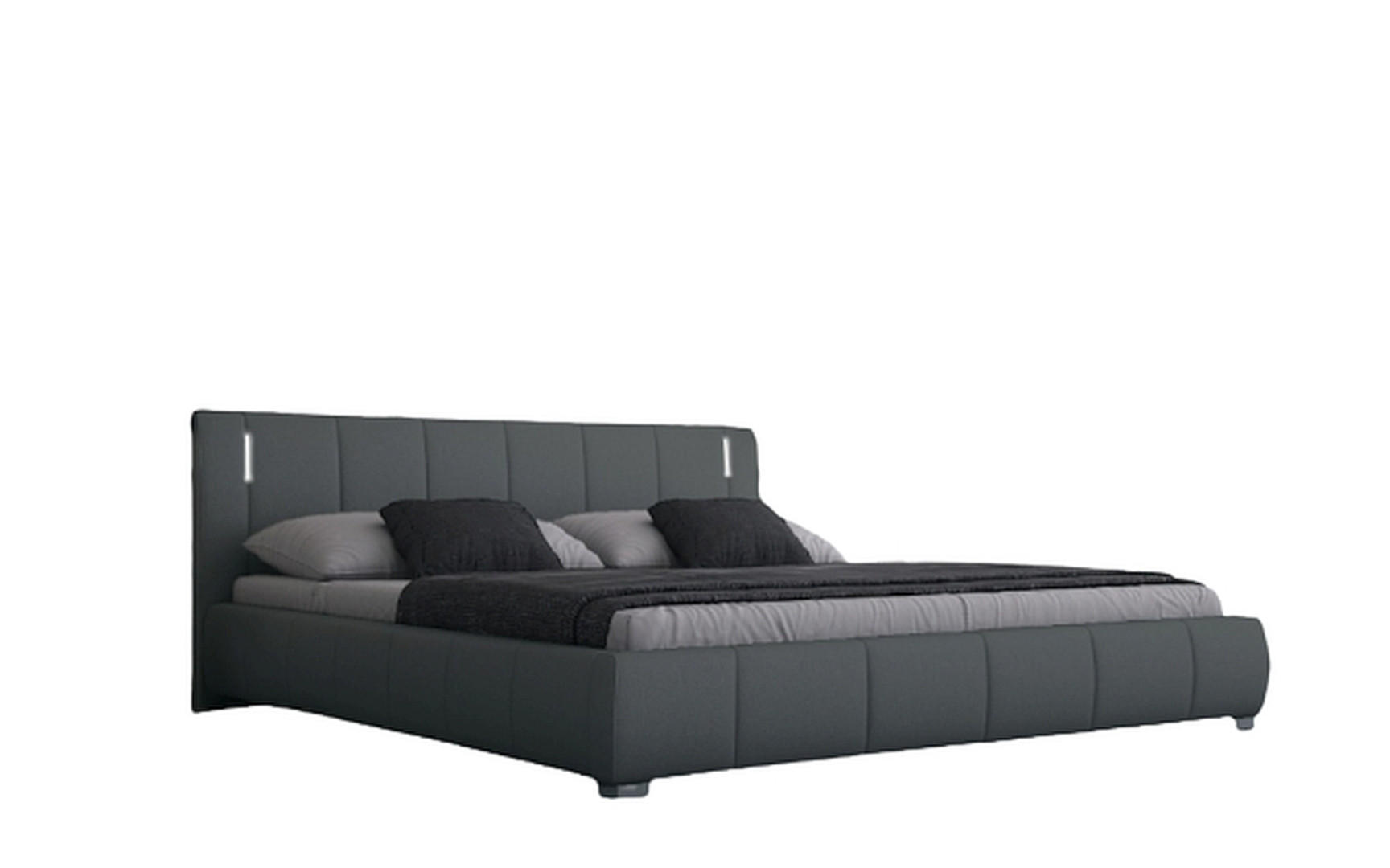 POLSTERBETT LUNA LED 140 Grau - Grau, Holz (140/200cm) - Sedex