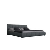 POLSTERBETT LUNA LED 140 Grau - Grau, Holz (140/200cm) - Sedex