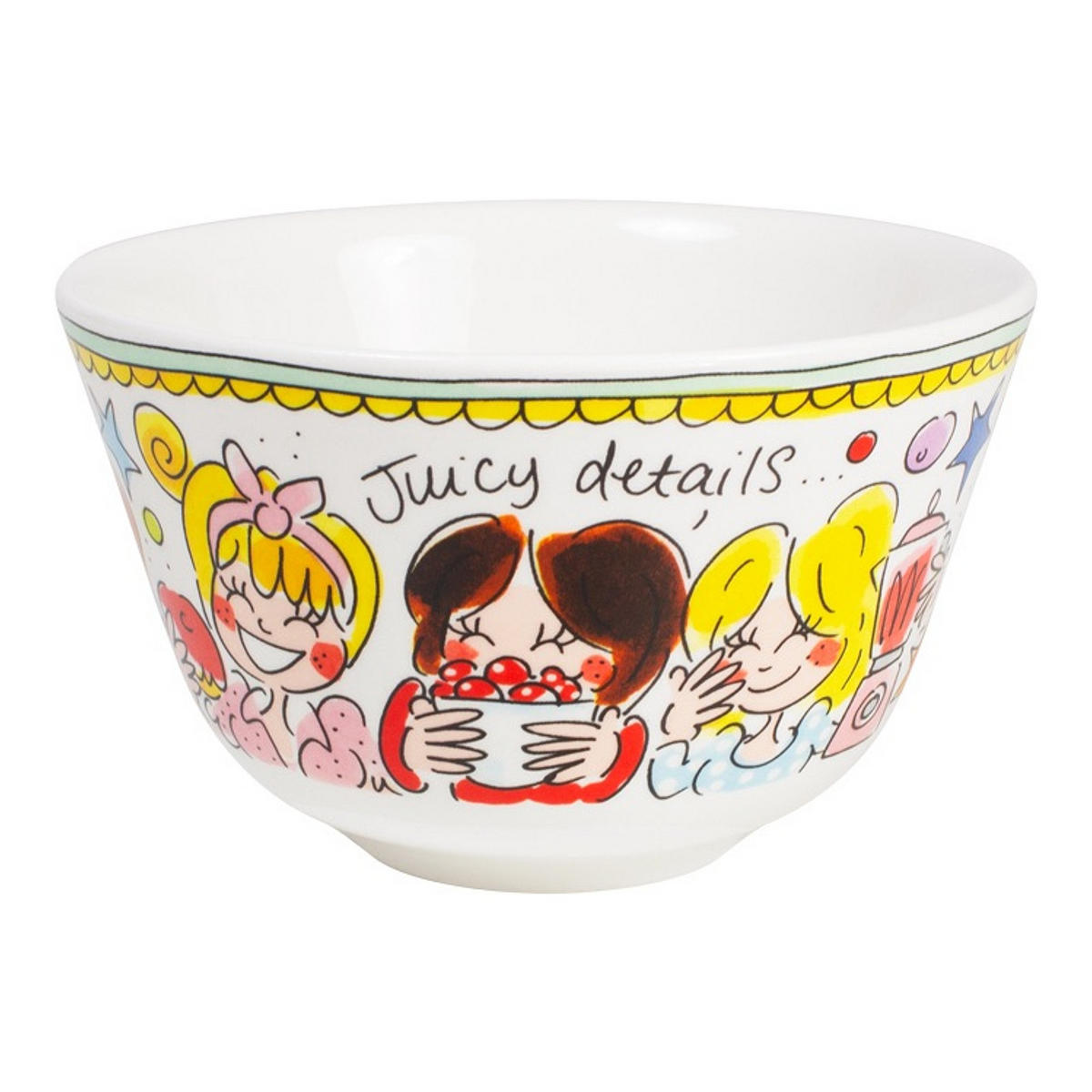 SCHALE Mint Rand in Bunt - 14cm - Multicolor, Keramik (14.3/9/14.3cm) - Blond Amsterdam