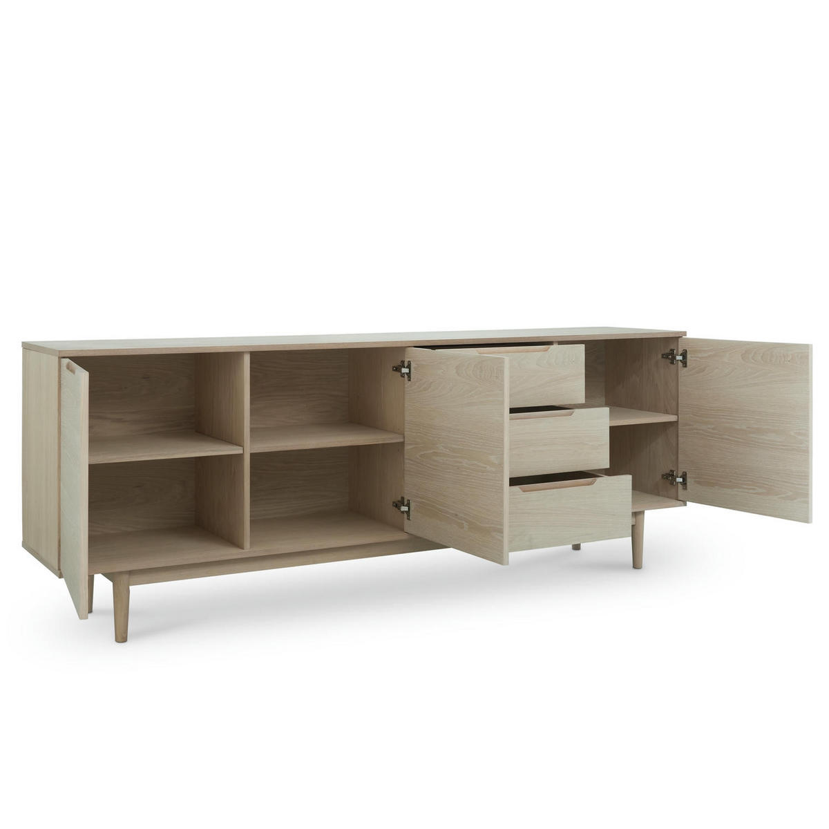 SIDEBOARD Eiche bianco - Eiche Bianco/Eichefarben, Holz/Holzwerkstoff (213/80/45cm) - Furnhouse
