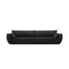 SOFA Kaelle aus Chenille-Stoff schwarz 4 Sitzplätze - Schwarz, Textil (110/85/248cm) - Micadoni