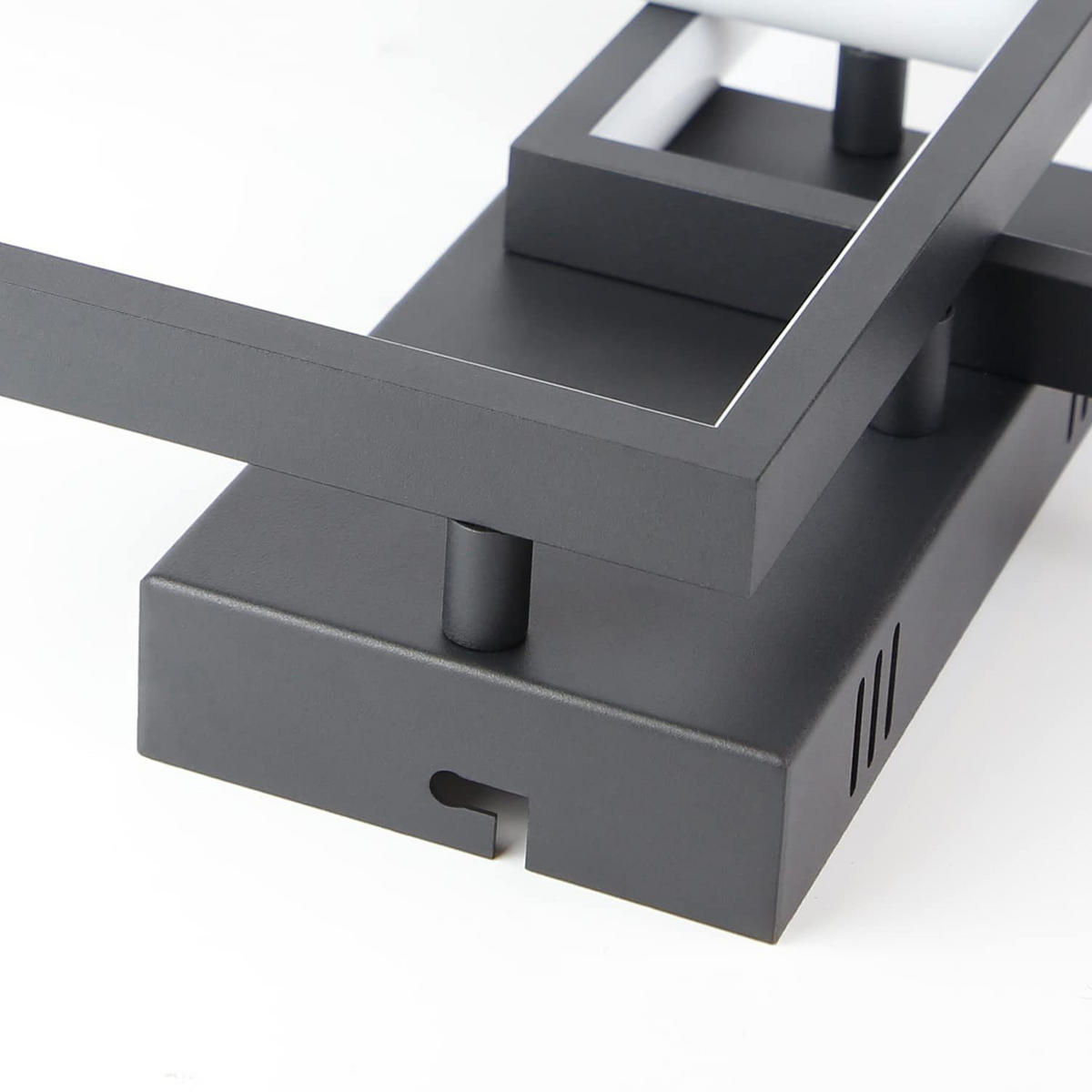 LED-DECKENLEUCHTE Kranzmarck 29/7/60 cm - Schwarz, Metall (60/29/7cm) - ZMH