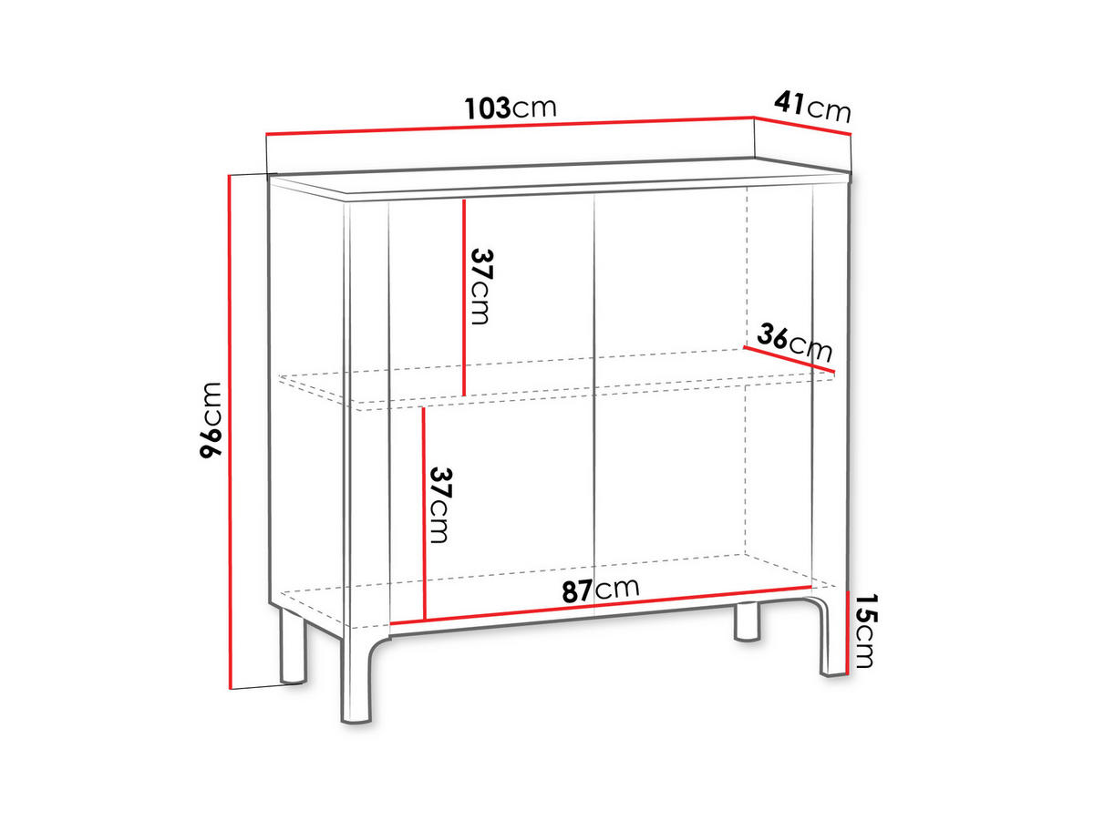KOMMODE Marbella 02 - Kaschmir, Holzwerkstoff (103/96/41cm) - MIRJAN24