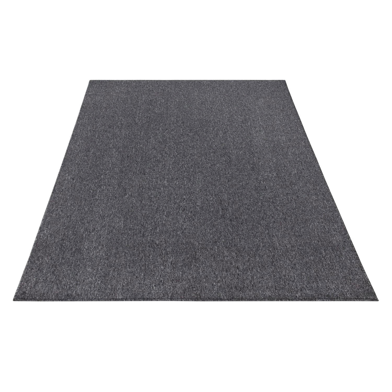 FLACHWEBTEPPICH Waschbar, einfarbig, Anthrazit, 120 x 160 cm - Anthrazit, Textil (120/160cm) - KADIMA DESIGN