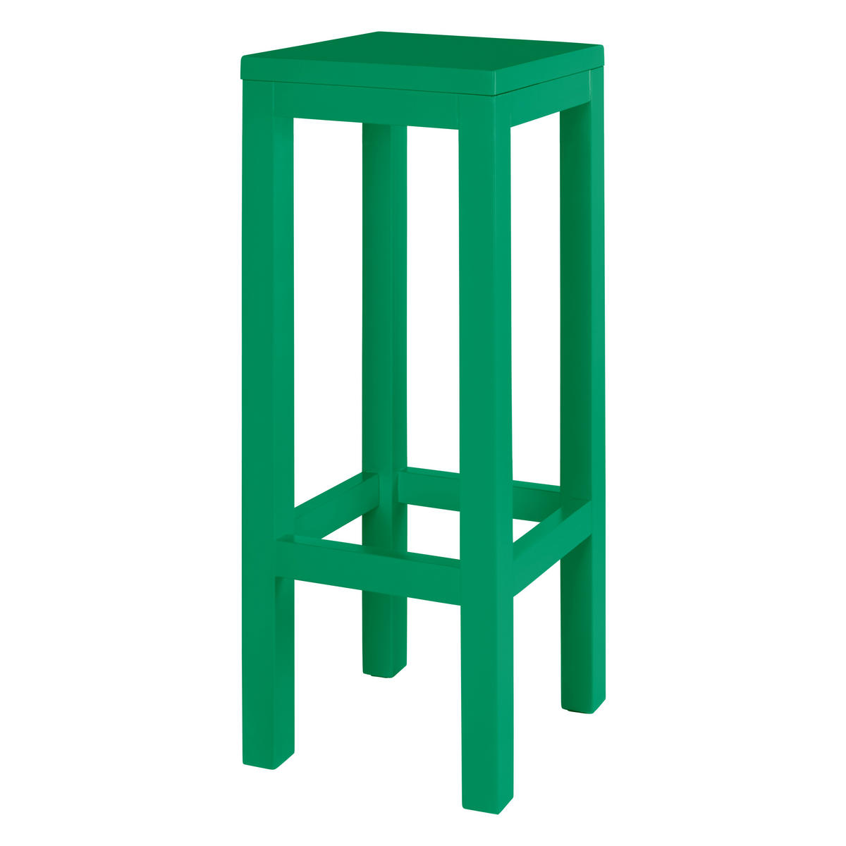 HOCKER aus massiver Kiefer, 75 cm hoch, smaragdgrün lackiert AXEL - Grün, Holz (33/75/33cm) - RNT By Really Nice Things