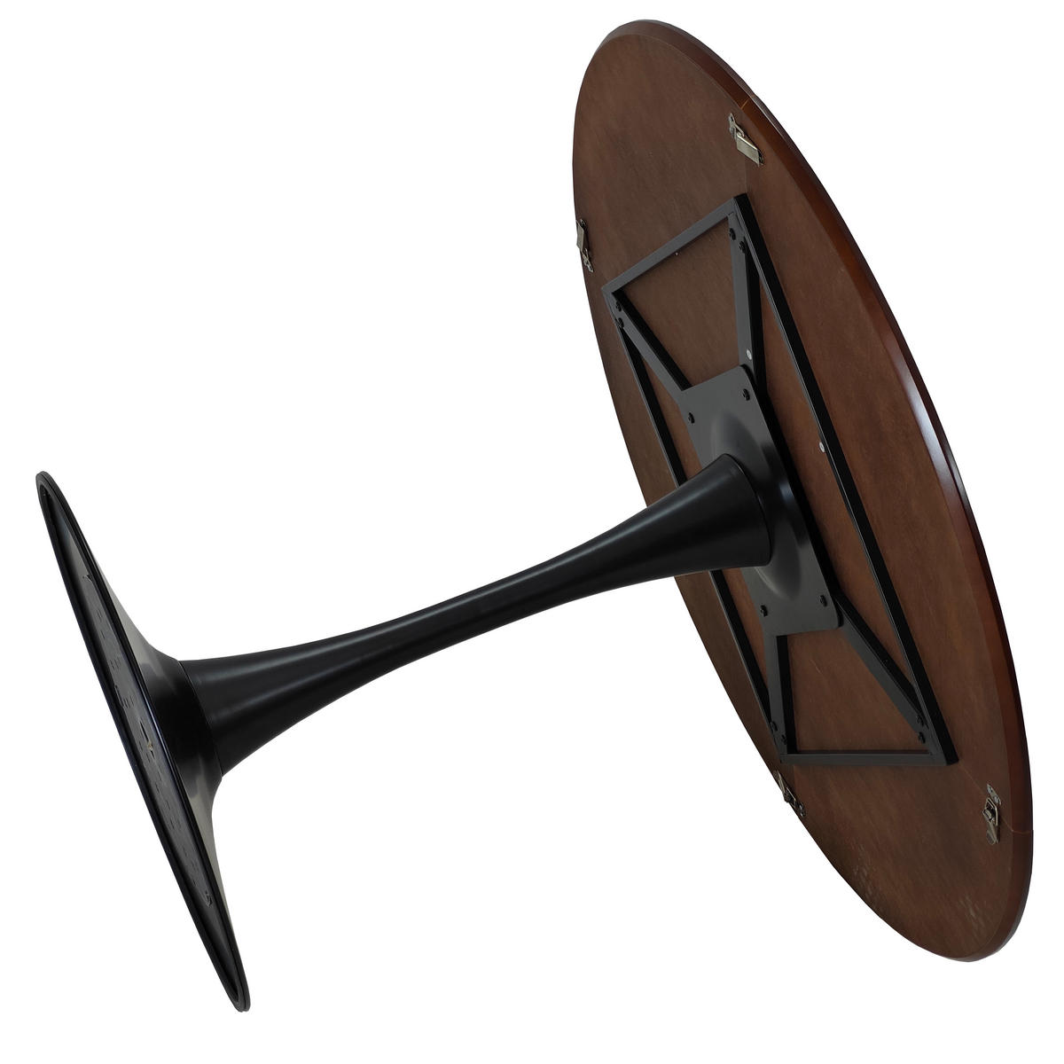 ESSTISCH 120/120/75 cm braun aus MDF mit Stahlgestell - Braun, Holzwerkstoff (120/120/75cm) - OKWISH