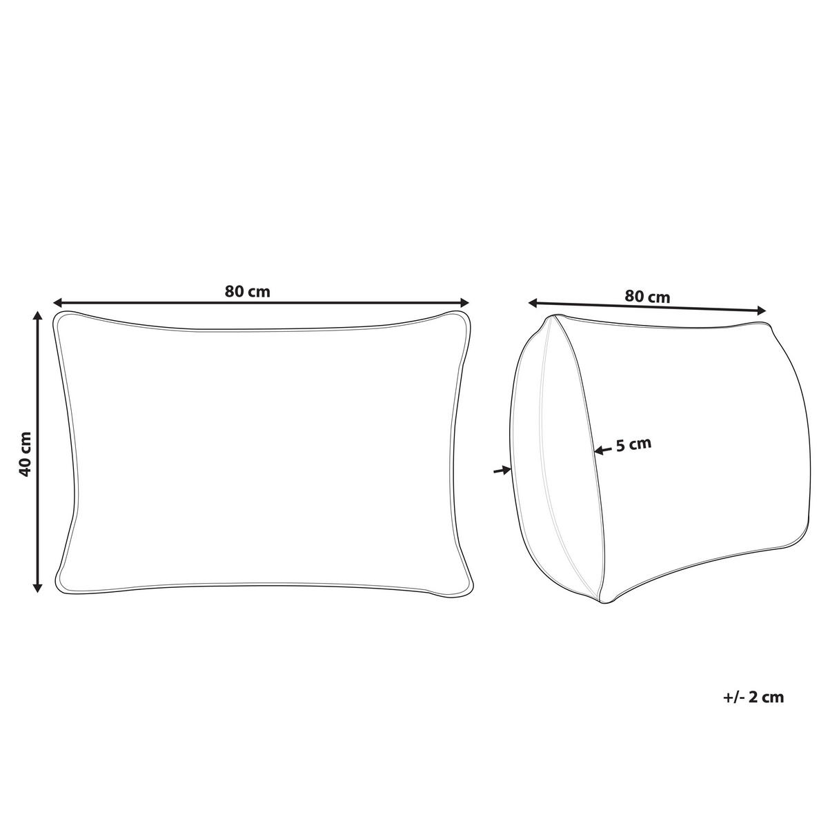 KOPFKISSEN Weiß 40/80 cm Errigal - Weiß, Textil (80/40cm) - Beliani