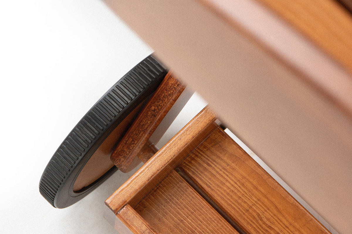 BAR-AUF-RÄDERN ARVICOLA aus Kiefernholz, braun - Braun, Holz (70/83/56cm) - KONSIMO®