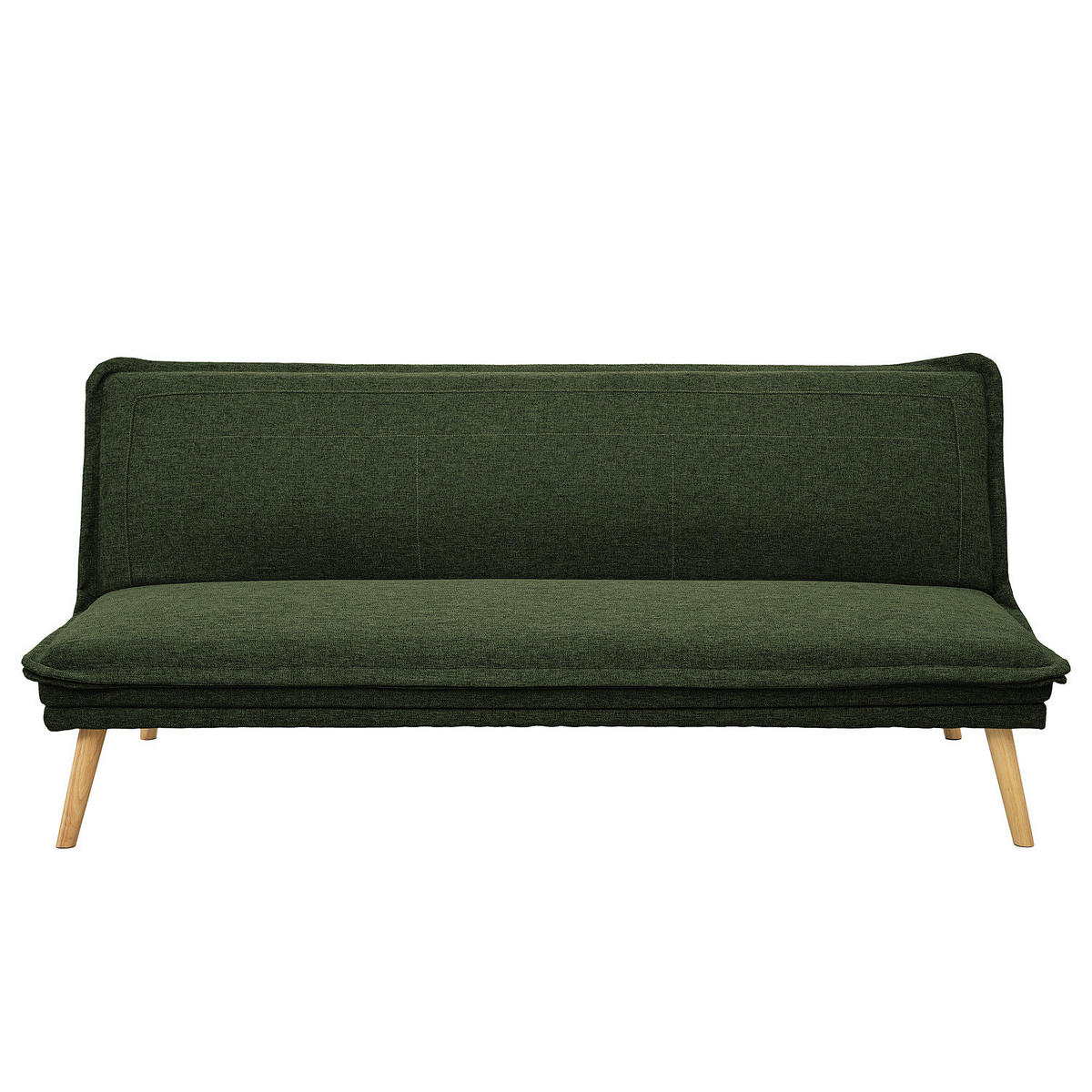 SCHLAFSOFA - Webstoff / Gummibaum - Dunkelgrün/Eichefarben, Holz/Textil (188/82/87cm) - home24