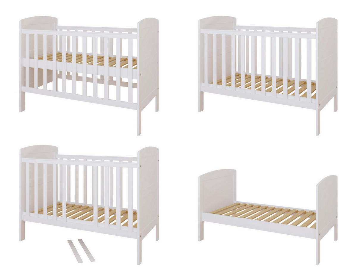 BABYBETT Småland - Weiß, Holzwerkstoff (60/120cm)
