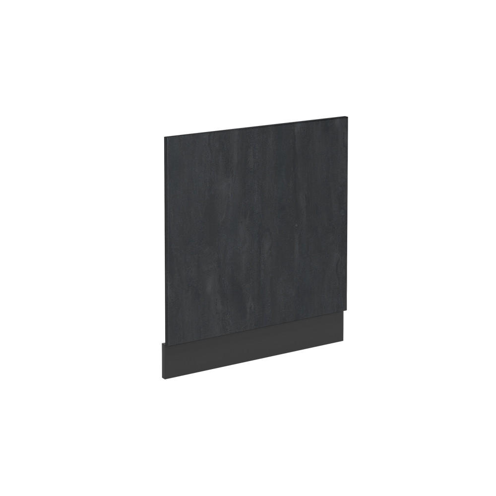 FRONTBLENDE R-Line Schwarz Beton 60 cm ohne AP - Anthrazit/Schwarz, Holzwerkstoff (60/57.2/1.6cm) - Vicco