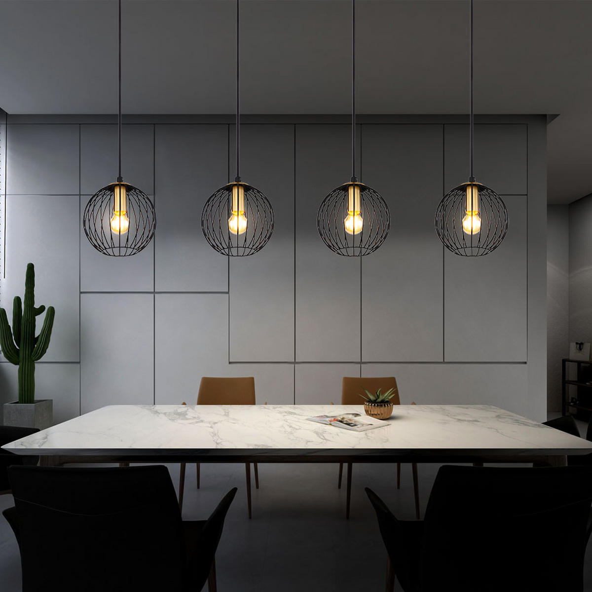 HÄNGELEUCHTE Metall Schwarz Messingfarben - Schwarz, Metall (100/16/150cm) - Globo Lighting