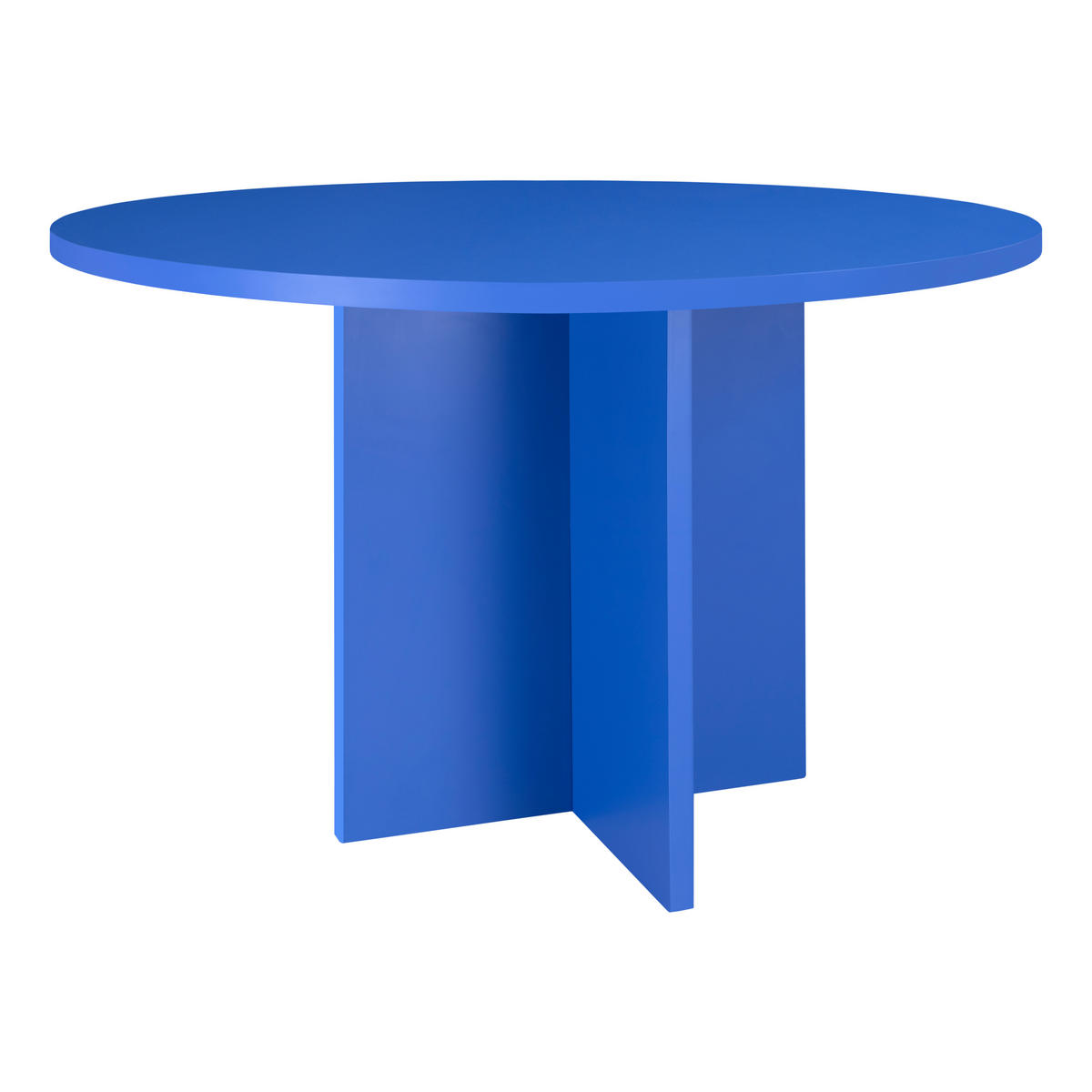 ESSTISCH Runder mit laminiertem 3 cm in Blau, 120 cm - Blau, Holzwerkstoff (120/120/75cm) - RNT By Really Nice Things