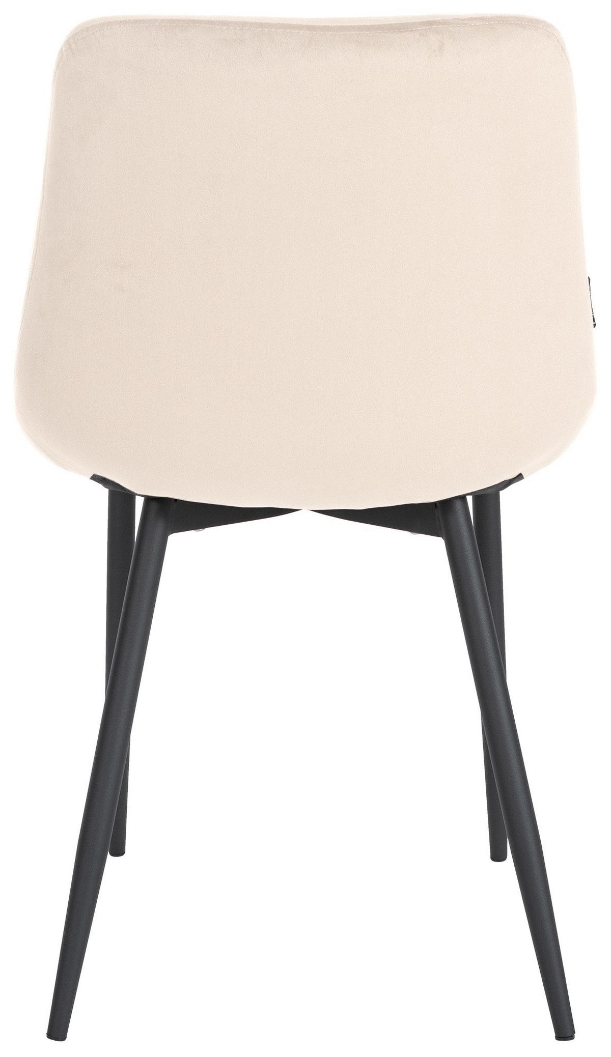 STUHL Samt creme - Creme/Schwarz, Textil/Metall (51/80/60cm) - CLP