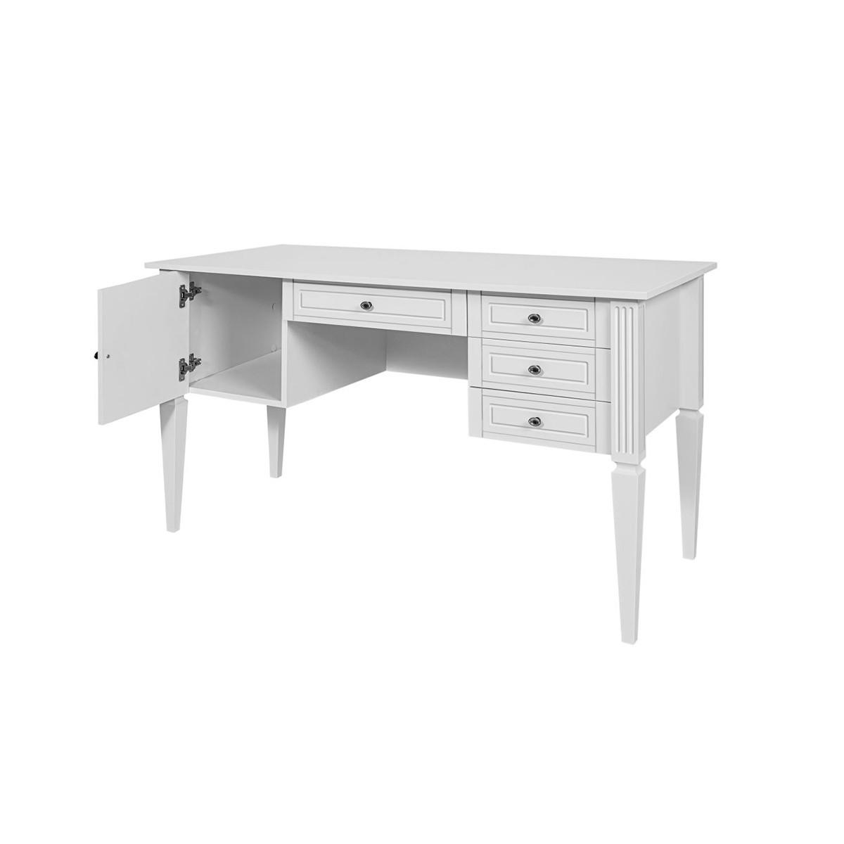 PSACÍ STŮL Ines Bílá - bílá, kompozitní dřevo (60/132/78cm) - Petits-meubles