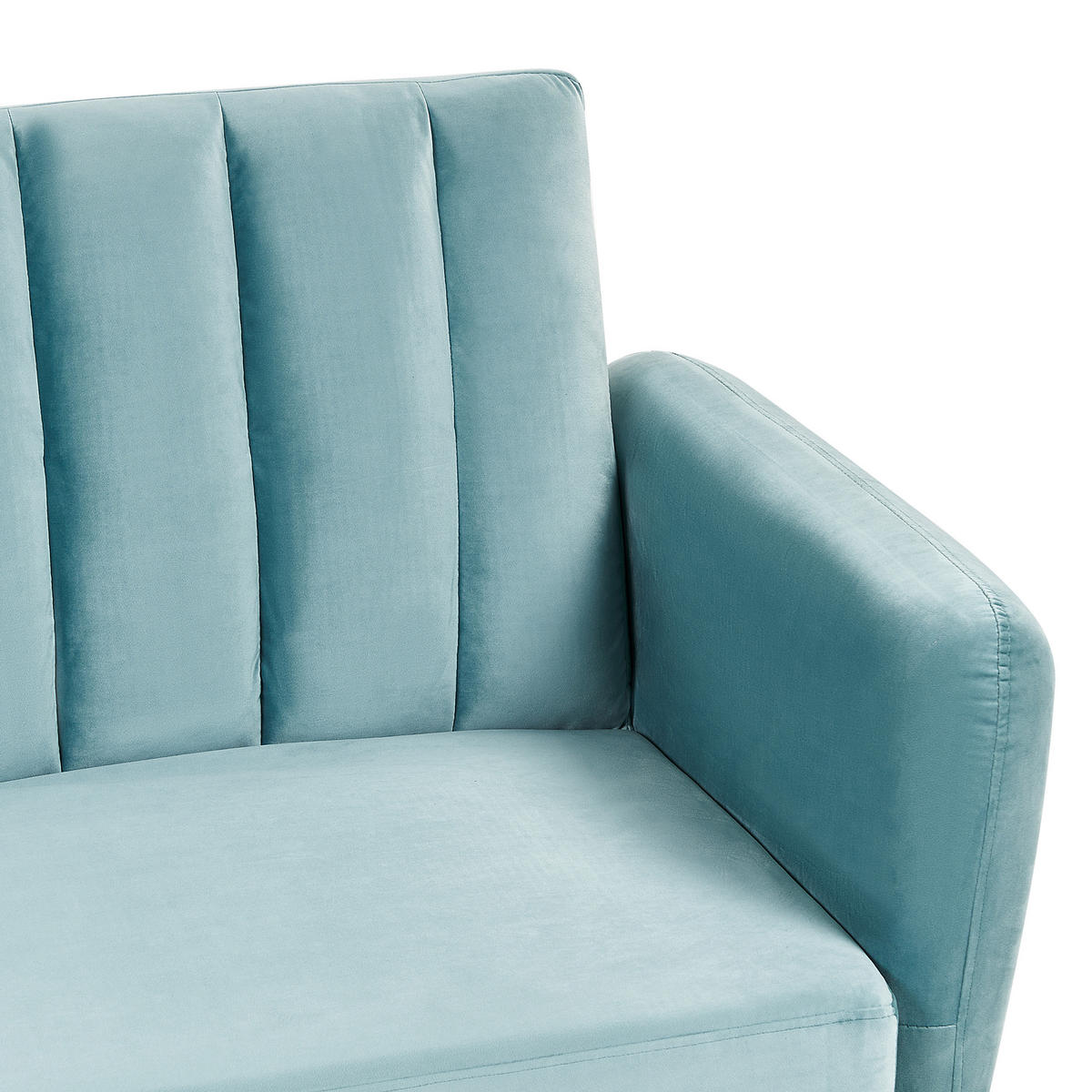 3-SITZER-SCHLAFSOFA Samtstoff Hellblau Vimmerby - Hellblau, Textil (212/90/80cm) - Beliani