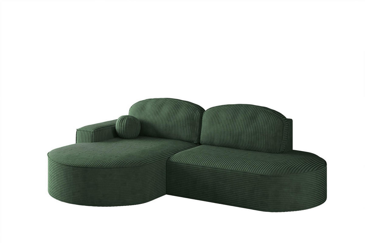 ECKSOFA Girona Mit Schlaffunktion - Grün, Holzwerkstoff/Textil (278/179cm) - Fun Möbel