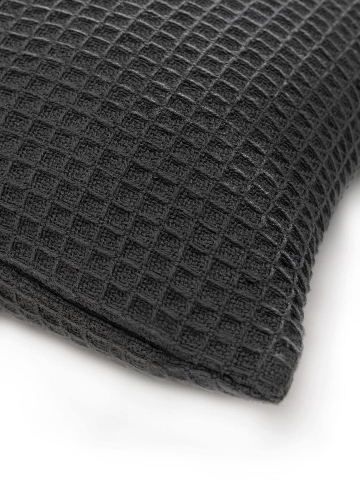 KISSENBEZUG Amalia Dunkelgrau 45x45 cm - Dunkelgrau, Textil (45/45cm) - benuta Pure