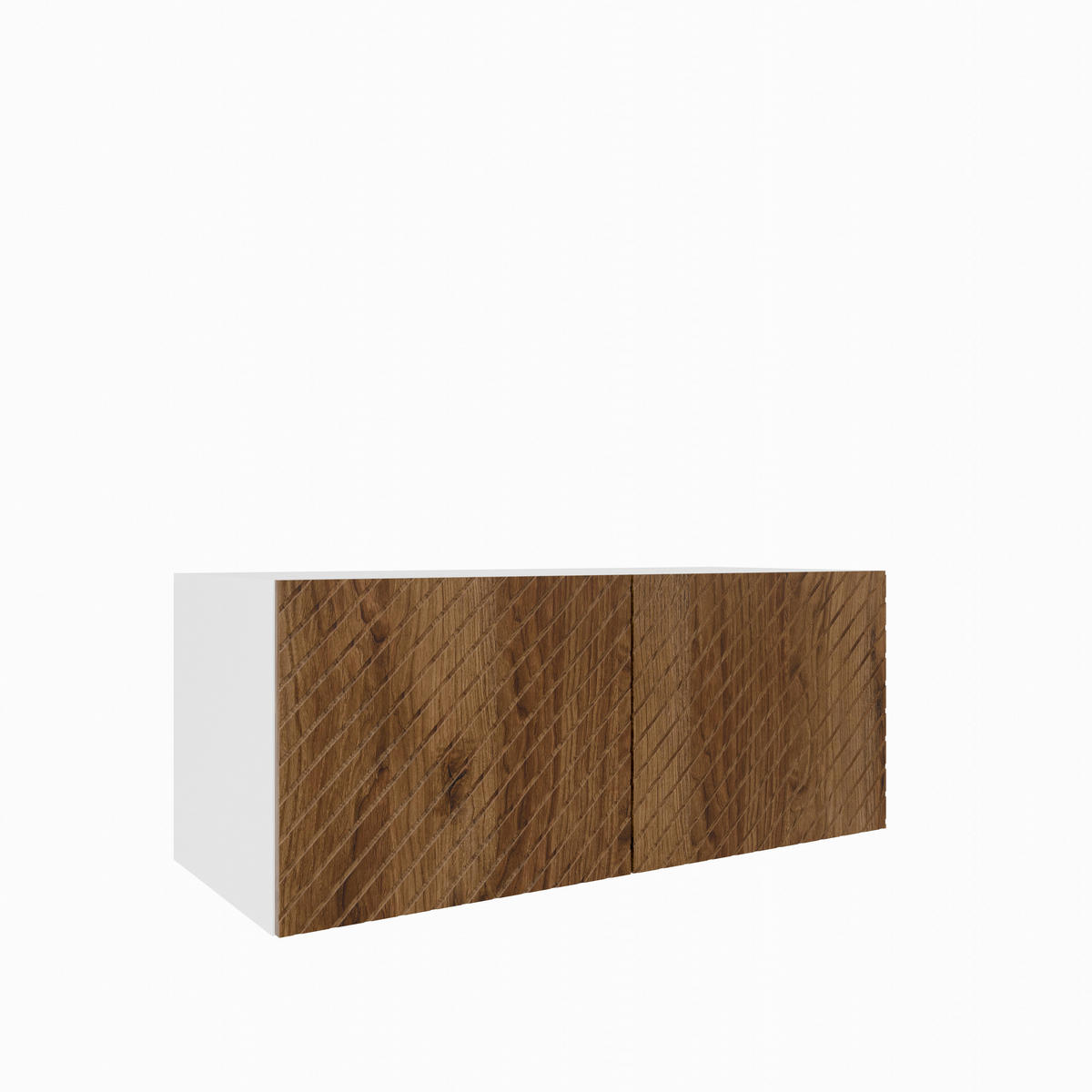 TV-SCHRANK Kaja 100 cm, zweitürig, weiß, catania - Weiß/Braun, Kunststoff (100/40/40cm) - Margaret Hadas24