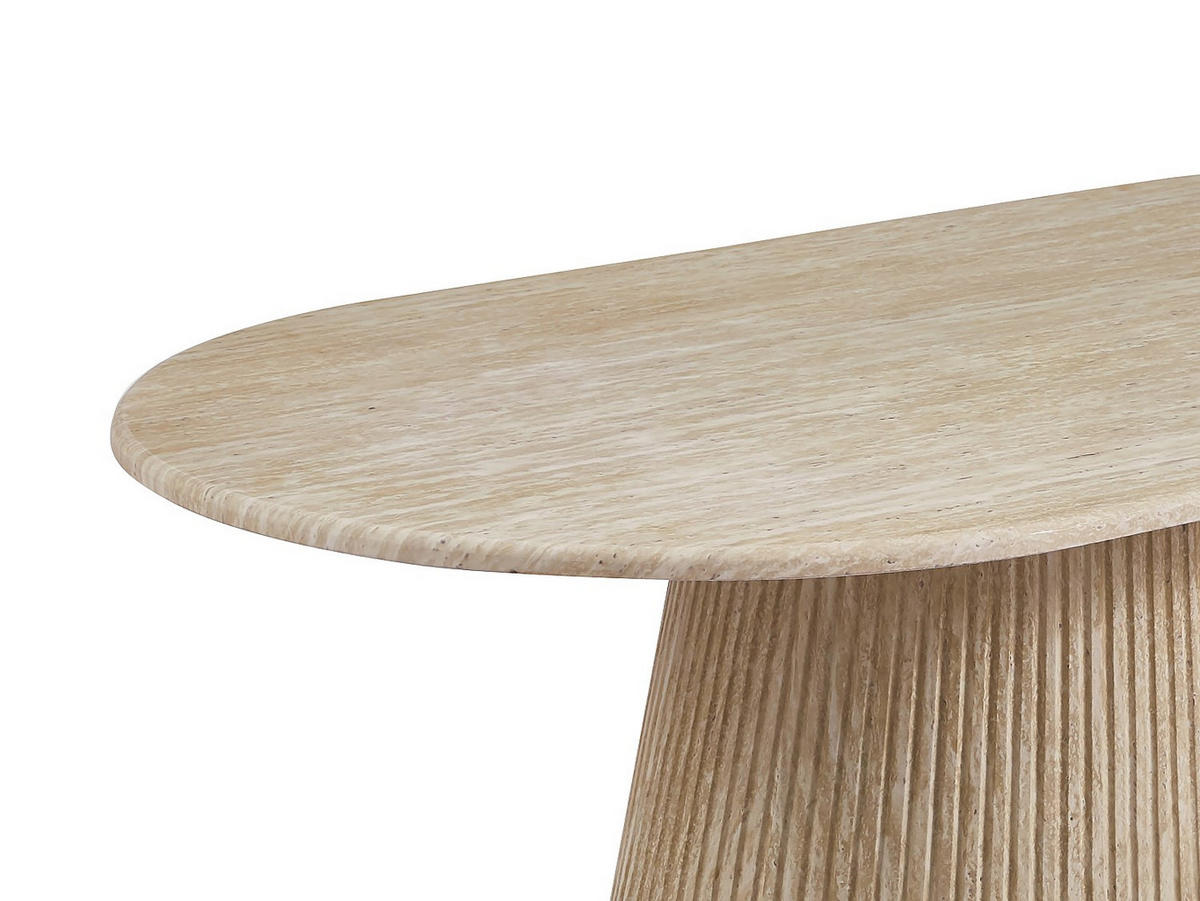 COUCHTISCH - 120 cm x 70 cm - stein - beige Tifuli - Beige, Holz/Stein (70/120/45cm) - Vente-Unique