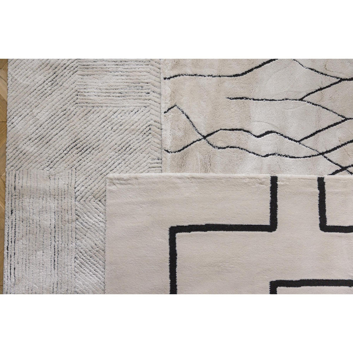 TEPPICH Louisa kaviar 160 x 230 x 2 cm - Schwarz, Textil (160/230cm) - Vivaraise