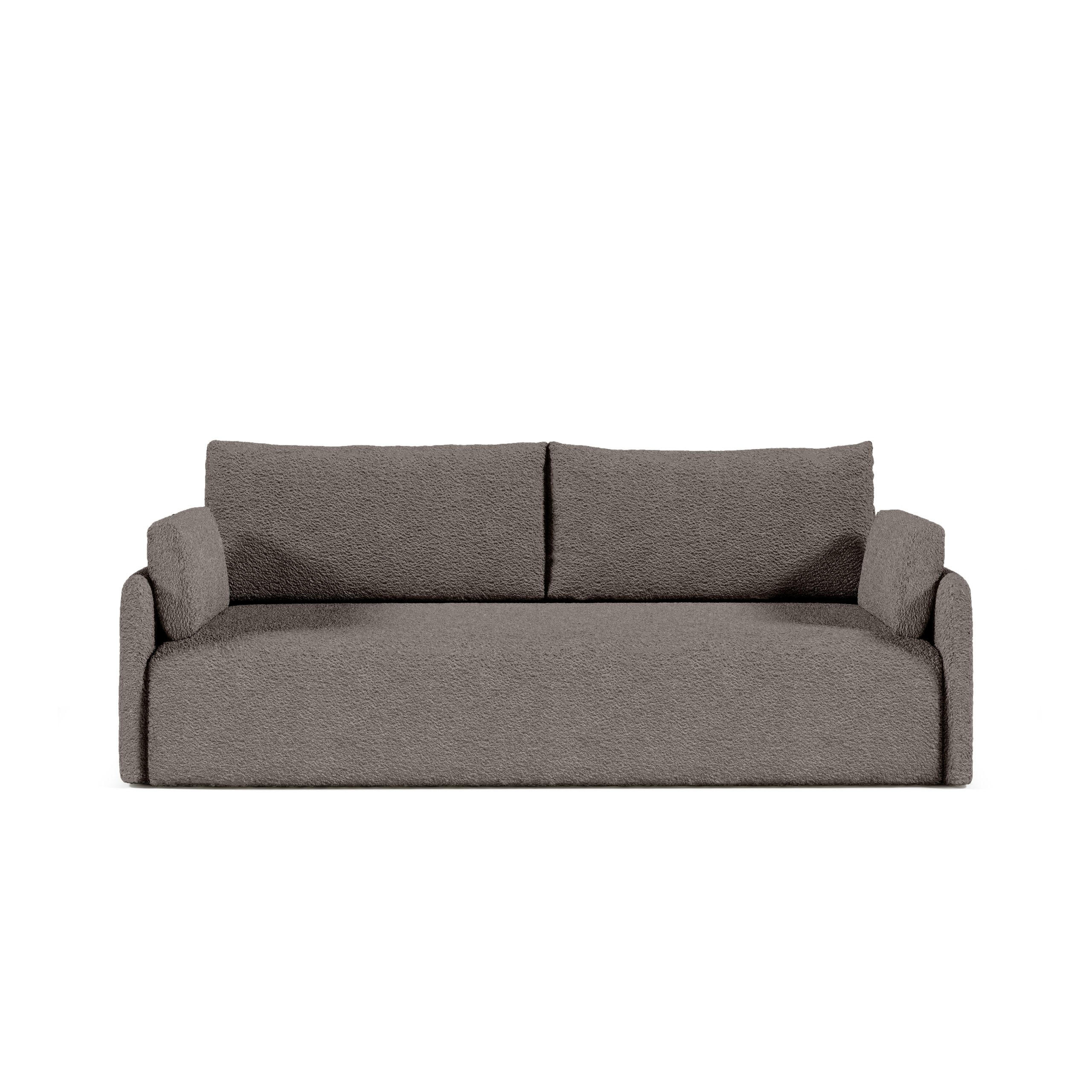 SOFA aus Bouclé-Stoff Femmo 4 Sitzer, Dunkelbraun - Dunkelbraun, Textil (86/91/205cm) - Fedve