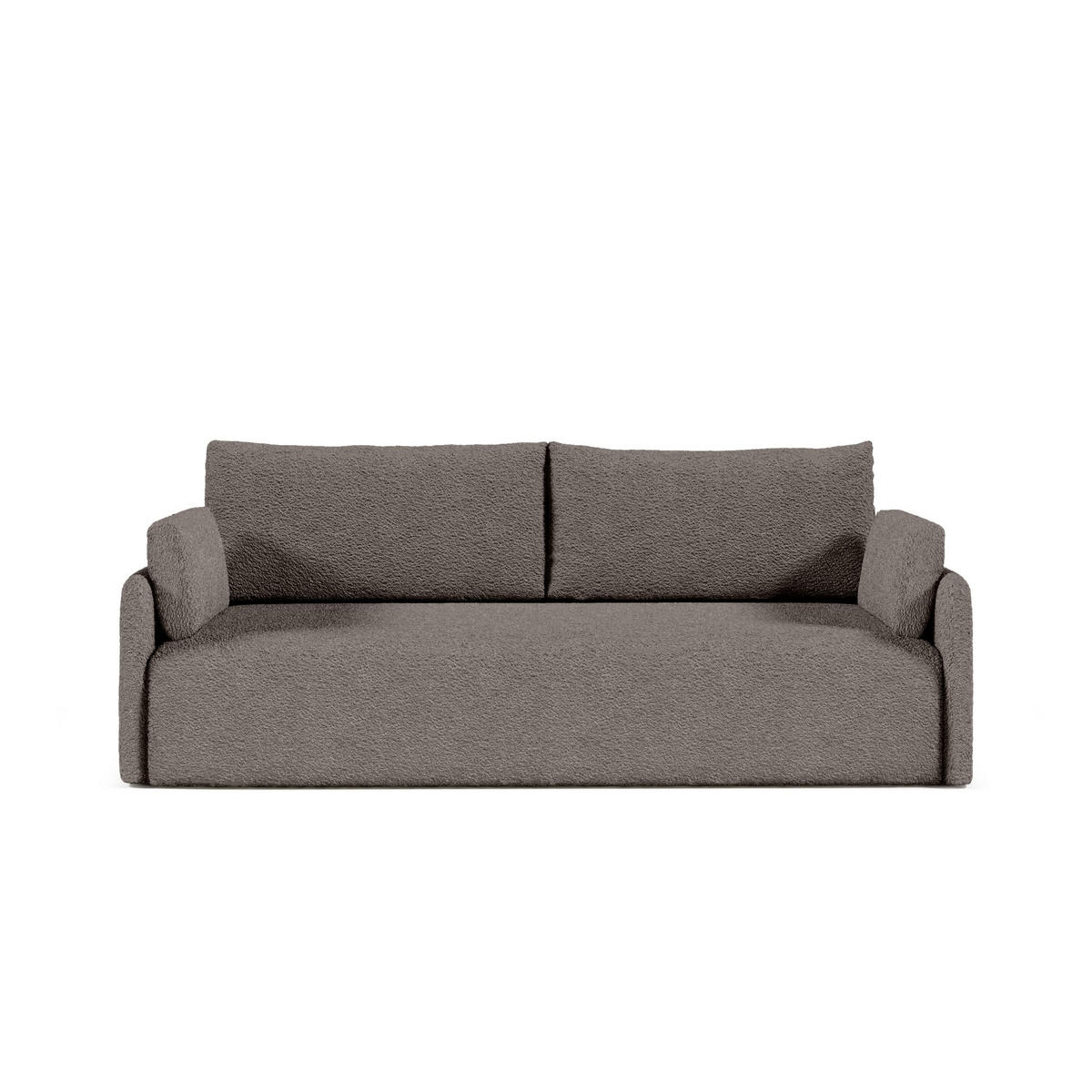 SOFA aus Bouclé-Stoff Femmo 4 Sitzer, Dunkelbraun - Dunkelbraun, Textil (86/91/205cm) - Fedve