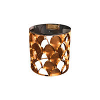 BEISTELLTISCH MEDINA Rosé Glas - Roségold/Rosa, Glas/Metall (60/60/60cm) - KAWOLA