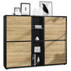 HIGHBOARD Cuba Türen in Eiche Natur - Eichefarben, Holzwerkstoff (130.5/105.5/35.5cm) - Vladon