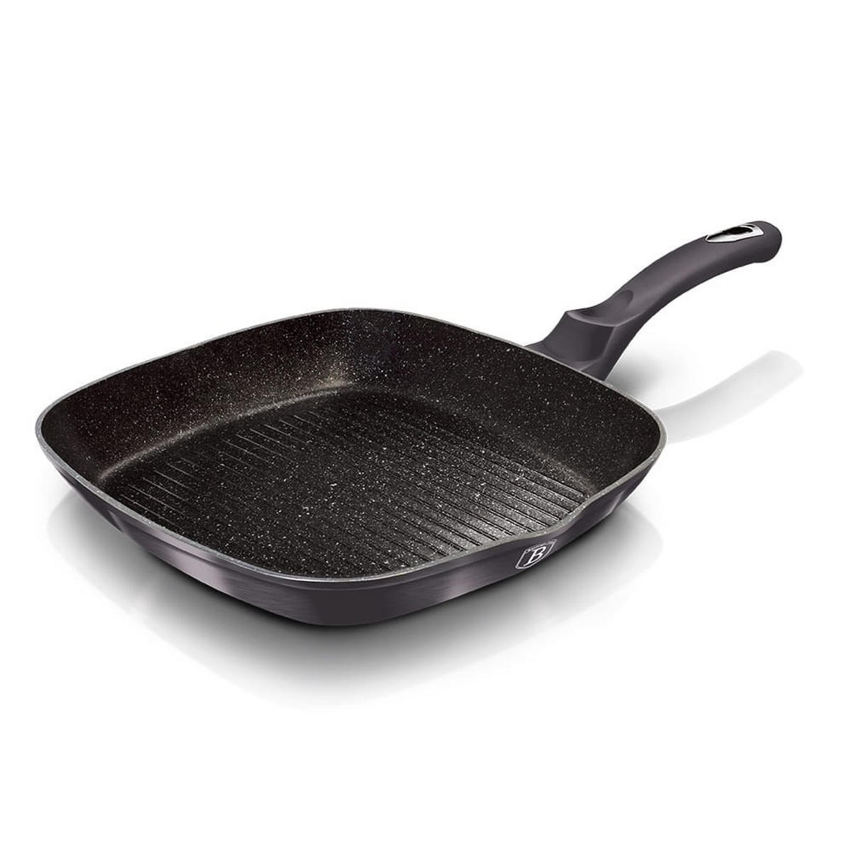GRILLPFANNE Silber 28/28/4.1 cm BH6901 - Silberfarben, Metall (28cm) - Berlinger Haus