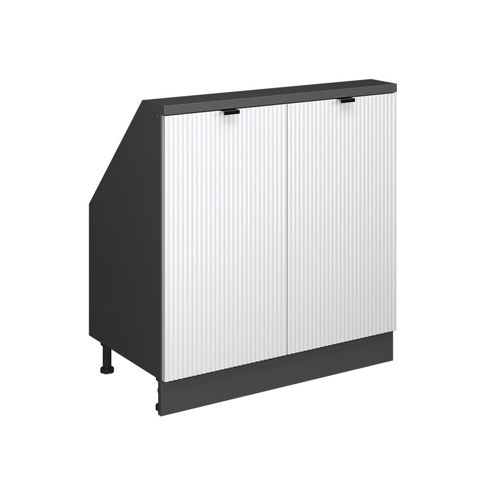 Vicco ŠIKMÁ SKŘÍŇ Rion Bílé zvlnění 80 x 81.6 cm se 2 dvířky