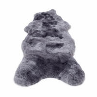 FELL Merino Lammfell Schaffell Grau ca. 125 cm - Grau, Fell (75/125cm) - Provellus